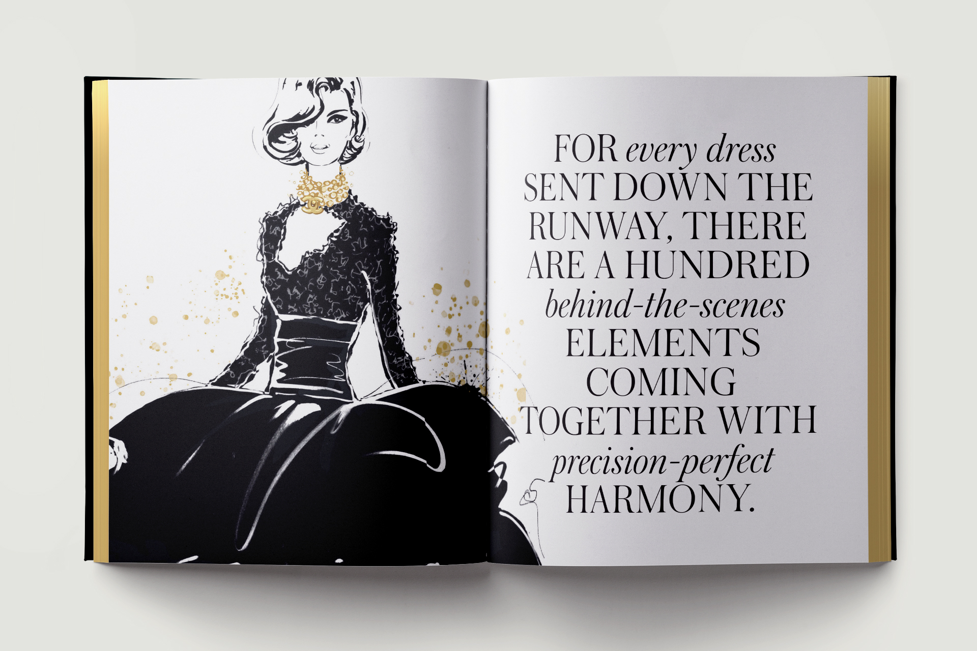 illustrated world of couture spreads 1